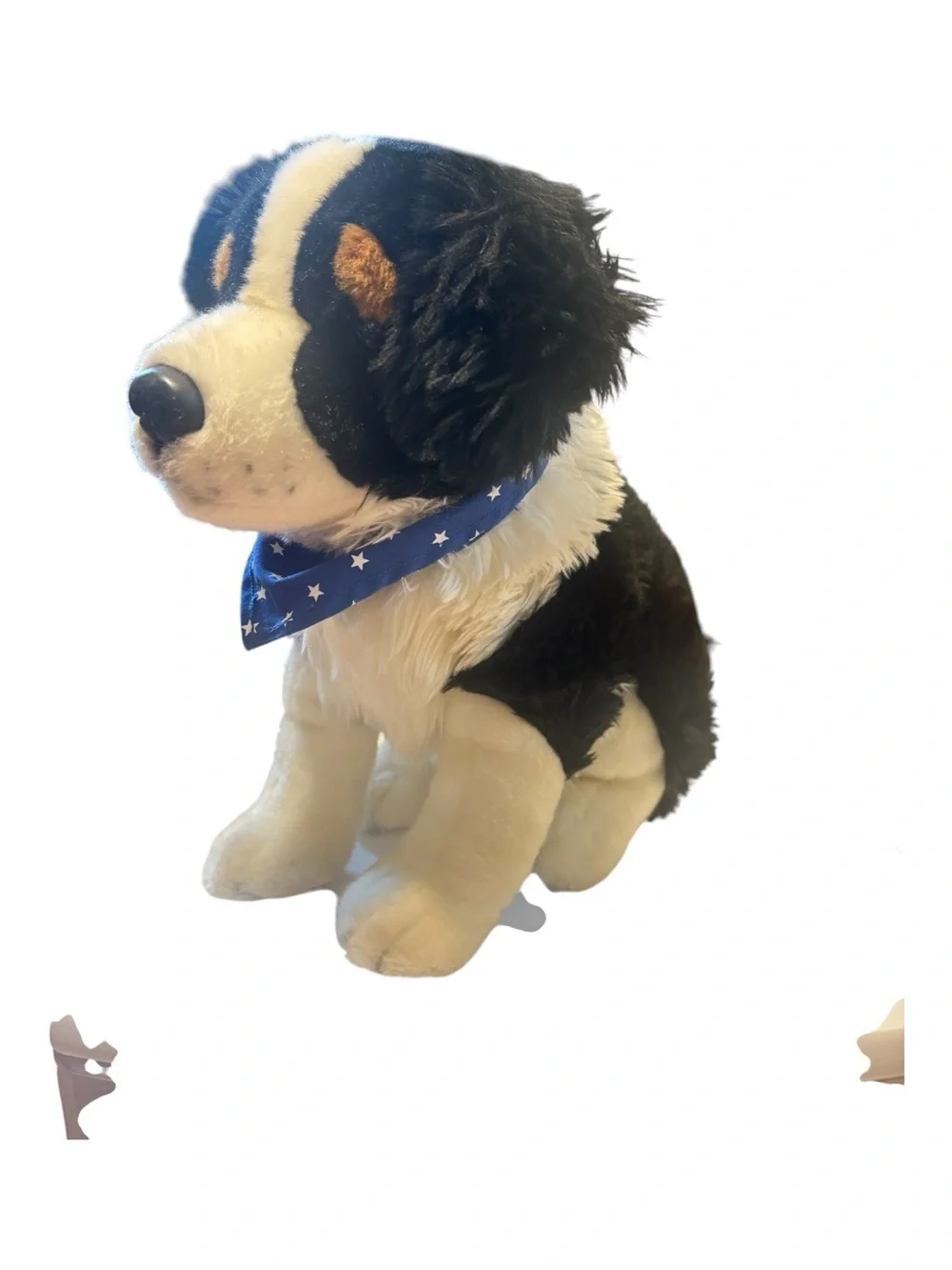 Circo Australian Shepard/Border Collie Plush Dog with Blue Star Bandana